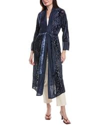 Johnny Was - Izzy Burnout Velvet Silk-Blend Kimono - Lyst