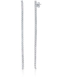Suzy Levian CZ Jewelry - Suzy Levian Gala Collection Cz Tennis Dangle Earrings - Lyst