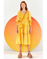 FARM Rio - 3d Pineapple Midi Dress - Lyst