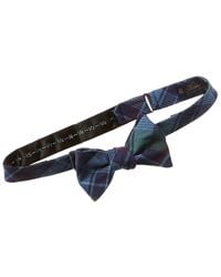 Brooks Brothers - Dark Blue Madras Bow Tie - Lyst