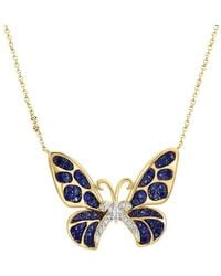 Effy Fine Jewelry - 14K 0.93 Ct. Tw. Diamond & Sapphire Necklace - Lyst