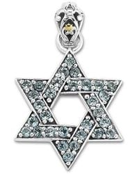 Samuel B. - 18k & Silver 1.12 Ct. Tw. Blue Topaz Star Of David Pendant - Lyst