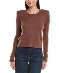 L'Agence - 'Agence Shoulder Pad Sweater - Lyst