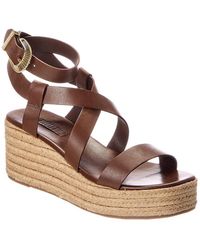 SCHUTZ SHOES - Harper Leather Flatform Sandal - Lyst
