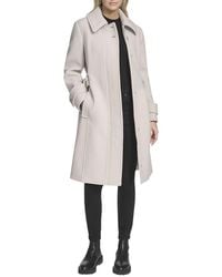 Andrew Marc - Lawley Wool-Blend Belted Trench Coat - Lyst