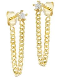 Sphera Milano - 14K Over Cz Star Drop Earrings - Lyst