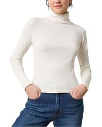 Lilla P - Slim Fit Rib Slub Turtleneck Shirt - Lyst
