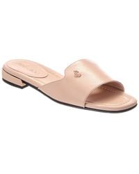 Jimmy Choo - Dina Leather Flat Sandal - Lyst