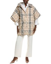 Burberry - Quilted Snap Poncho - Lyst