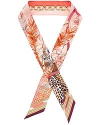 Ferragamo - Felini Print Silk Scarf - Lyst