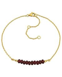 Rina Limor - 0.97 Ct. Tw. Garnet Bead Bar Bracelet - Lyst
