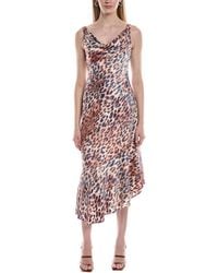 Kenneth Cole - Cowl Neck Midi Dress - Lyst