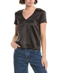 ATM - Stretch Silk-Blend Top - Lyst