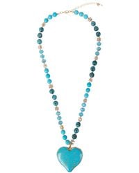 Saachi - Heart Stone Short Necklace - Lyst