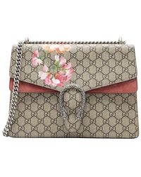 Gucci - Brown GG Supreme Canvas Blooms Dionysus Large Shoulder Bag (authentic Pre-loved) - Lyst