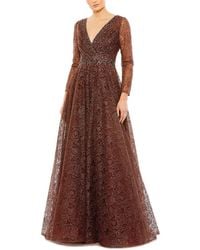 Mac Duggal - Embellished Illusion A-Line Gown - Lyst