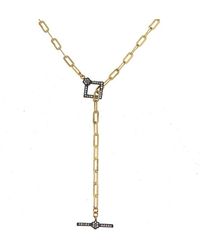 Rachel Reinhardt Jewelry - 14K Over Cz Paperclip Chain Necklace - Lyst