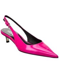 Versace - Pin-Point Leather Pump - Lyst