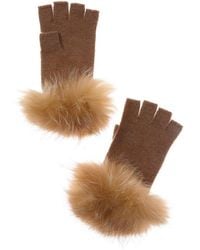 Sofiacashmere - Sofiacashmere Fingerless Cashmere Gloves - Lyst