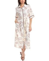 JLuxe - Short Sleeve Midi Shirtdress - Lyst