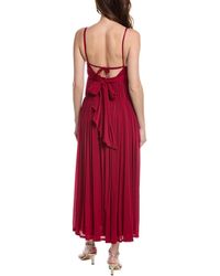 strapless open back dress Zurum Floral Pleated Midi Dress MAGENTA-MULT / Xs by Sugarlips main image 1