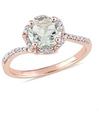 Diamond Select Cuts - 14K Rose 1.40 Ct. Tw. Diamond Quartz Ring - Lyst