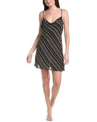 Natori - Tate Cowl Neck Silk-Blend Chemise - Lyst