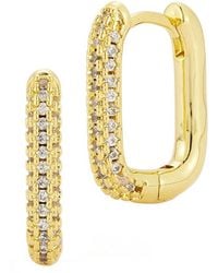 Glaze Jewelry - 18k Plated Cz Earrings - Lyst