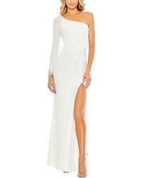 Mac Duggal - One Sleeve Beaded Cuff Side Twist Gown - Lyst