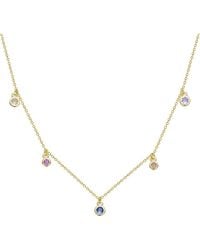 Genevive Jewelry - Rachel Glauber 14K Plated Cz Charm Necklace - Lyst