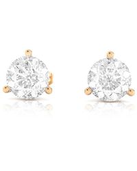 Amairah - 14K Rose 2.00 Ct. Tw. Lab-Grown Diamond Stud Earrings - Lyst