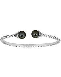Belpearl - Silver 11mm Tahitian Bangle Bracelet - Lyst