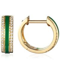 Diana M. Jewels - Fine Jewelry 14k 0.11 Ct. Tw. Diamond Enamel Earrings - Lyst