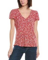 Cece - V-Neck Tulip Sleeve Knit Top - Lyst