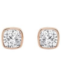 Lab Grown Diamonds - 14K Rose 1.00 Ct. Tw. Lab-Grown Diamond Studs - Lyst