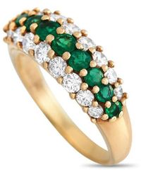 Tiffany & Co. - 18K 1.70 Ct. Tw. Diamond & Emerald Ring (Authentic Pre-Owned) - Lyst