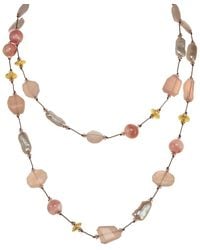 Margo Morrison - Rose Quartz, Opal, Chalcedony, & Vermeil Bead & Pearl Necklace - Lyst