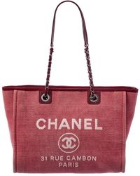 Chanel - Canvas Medium Deauville Tote (authentic Pre-owned) - Lyst