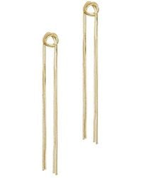 Adornia - 14K Plated Slinky Rope Chain Sweeper Earrings - Lyst