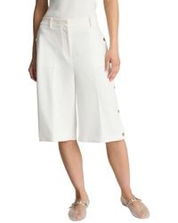Kenneth Cole - High-Rise Fly Front Rivet Side Snap Short - Lyst