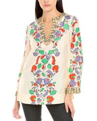 Tory Burch - Silk Embellished Tunic - Lyst