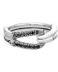 John Hardy - Bamboo Silver Black Sapphire Ring - Lyst