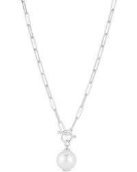 Glaze Jewelry - Plated 11.5Mm Pearl Toggle Necklace - Lyst
