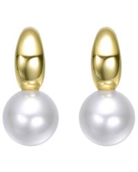 Rachel Glauber - 14K Pearl Dangle Earrings - Lyst