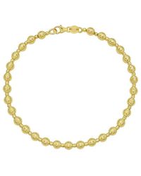 Italian Gold - 14K Diamond Cut Disco Bead Bracelet - Lyst