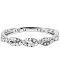 H.J. Namdar - 14K 0.20 Ct. Tw. Diamond Twist Ring - Lyst
