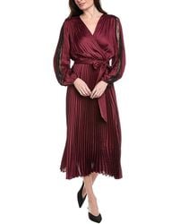 Joseph Ribkoff - Pleated Faux-Wrap Dress - Lyst