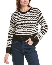 Laundry by Shelli Segal - Crochet Chenille Sweater - Lyst