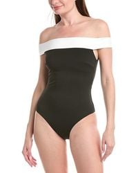 MILLY - Solid Off The Shoulder One-Piece - Lyst