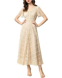 BURRYCO - Short Sleeve Midi Dress - Lyst